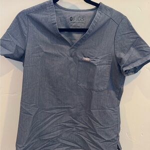 Figs blue heather Catarina scrub top - S